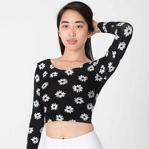 American Apparel Daisy Long Sleeve Crop Top